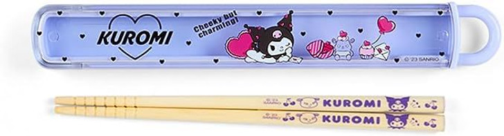 Sanrio Kuromi Bamboo Chopsticks with Case