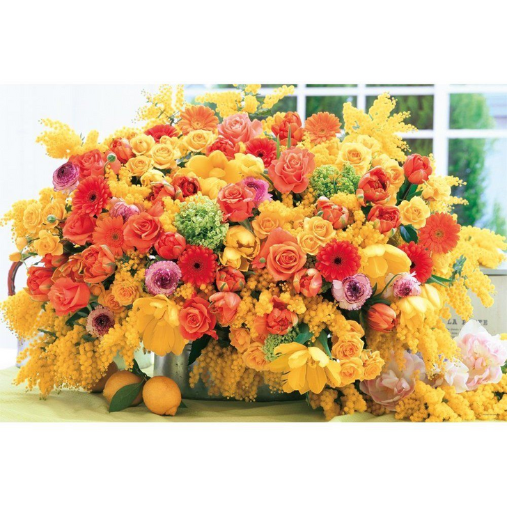 Yanoman Jigsaw Puzzle 10-1253 Flower Art Yellow Fountain (1000 Pieces) (4979817132531)