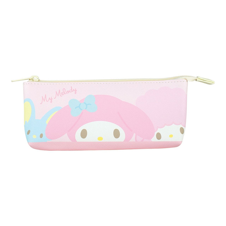 T's Factory Sanrio Slim Boat-Shaped Pouch - Pink & Purple - My Melody and Kuromi