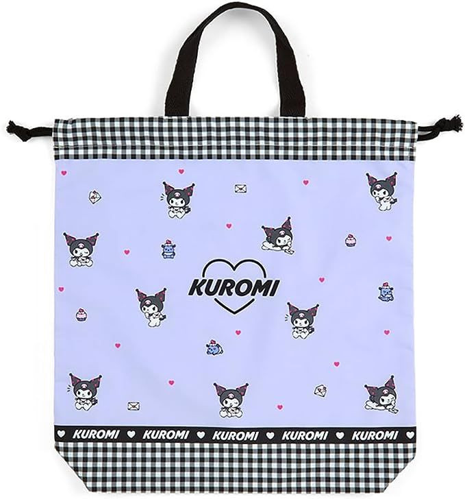 Sanrio Drawstring Bag With Handle - Kuromi