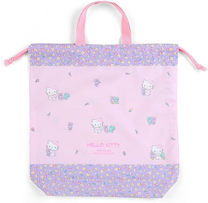 Sanrio Drawstring Bag With Handle - Hello Kitty