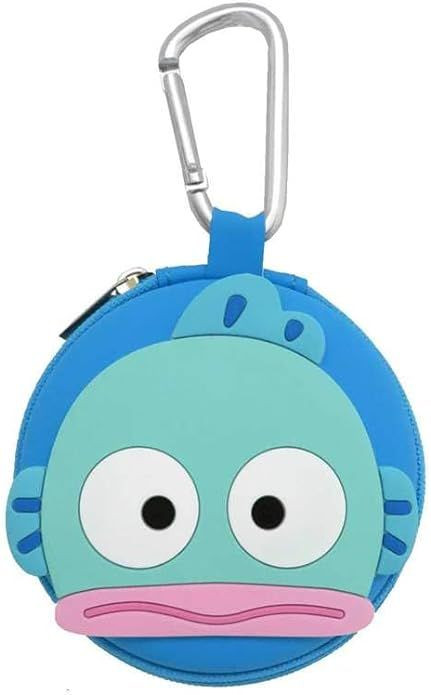 その他 HANGYODON Sanrio Characters Round Accessory Case with Carabiner Hangyodon