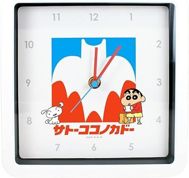T's Factory Crayon Shin-chan Square Wall Clock Sato Kokonokado