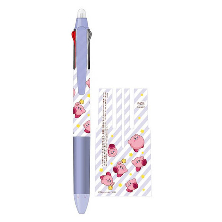 Ensky Kirby Friction Slim 3 Ballpoint Pen / Kirby Stripes