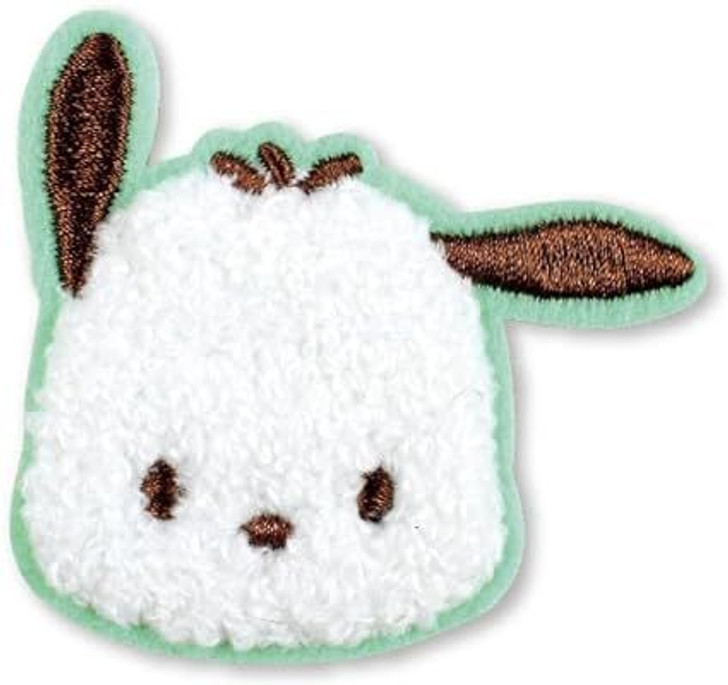 T's Factory Sanrio Mokomoko Fluffy Embroidery Sticker Pochacco