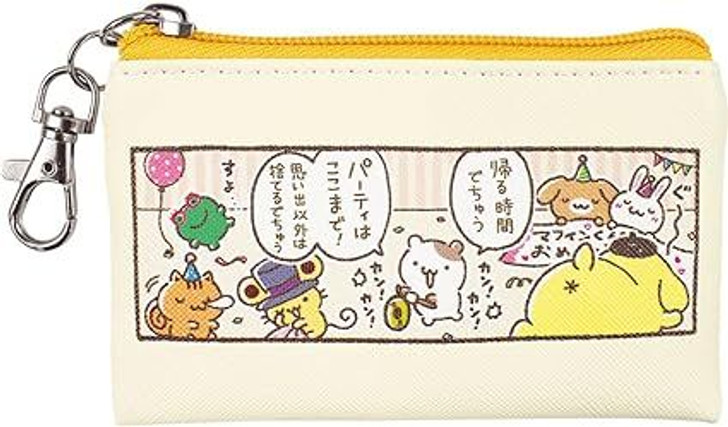 T's Factory Sanrio Flat Mini Pouch Pom Pom Purin (Team Purin) - One Panel Manga