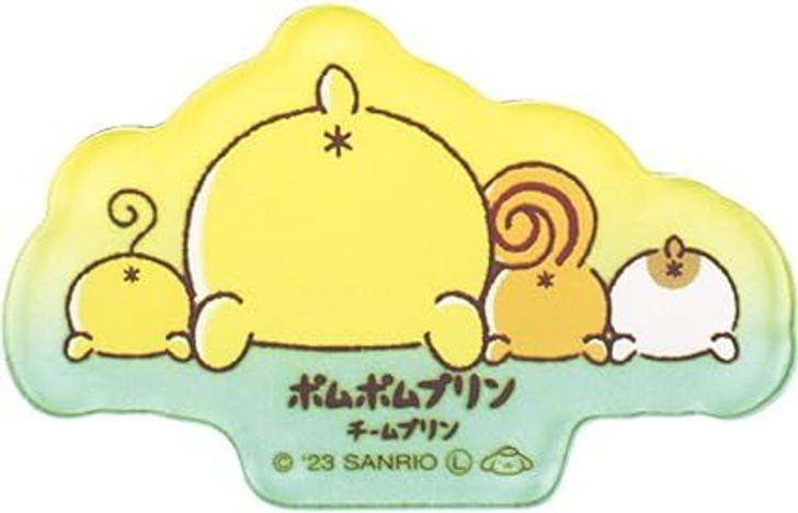 T's Factory Sanrio Acrylic Sticker Pom Pom Purin - Buttocks (Team Purin)