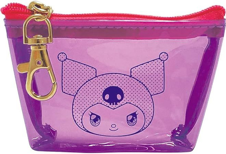 T's Factory Sanrio CHOCOTTO Triangle Clear Pouch Sparkly Eyes Kuromi