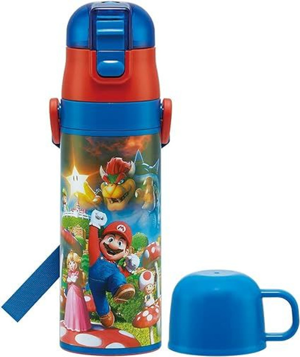 Skater Ultralight 2WAY Stainless Steel Bottle (Mario Movie)