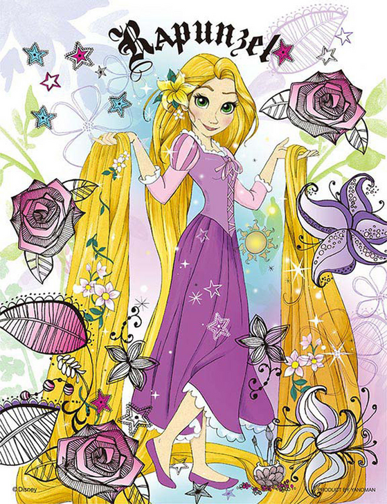 Yanoman Jigsaw Puzzle 42-22 Disney Tangled Rapunzel Flower (300 Small Pieces)