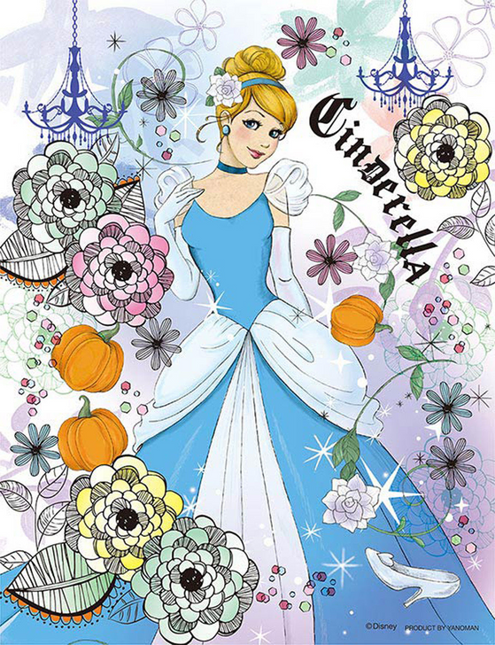 Yanoman Jigsaw Puzzle 42-24 Disney Cinderella Graceful Flower (300 Small Pieces) (4979817420249)