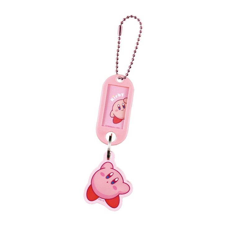 T's Factory Kirby Name Tag Keychain Pink