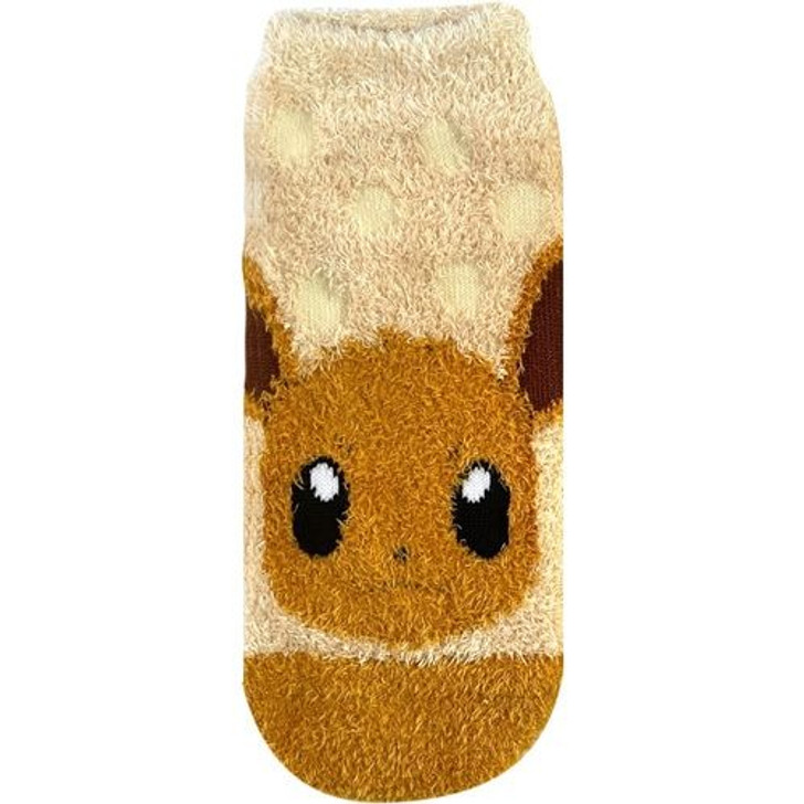 Pokemon Center Original Fluffy Socks MokoMoko Polkadot Eevee (23~25cm)