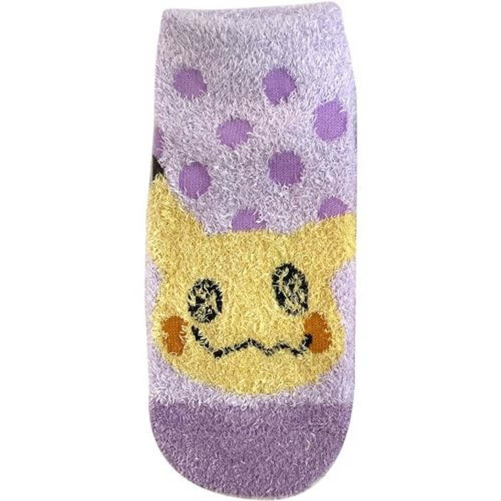 Pokemon Center Original Fluffy Socks MokoMoko Polkadot Mimikyu (23~25cm)