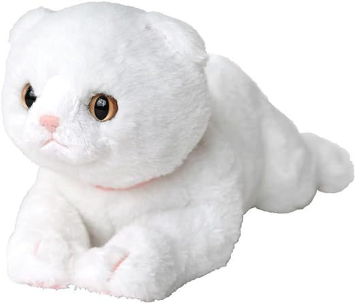 Sunlemon Plush Doll Knee Cat Super Fluffy Scottish Fold White