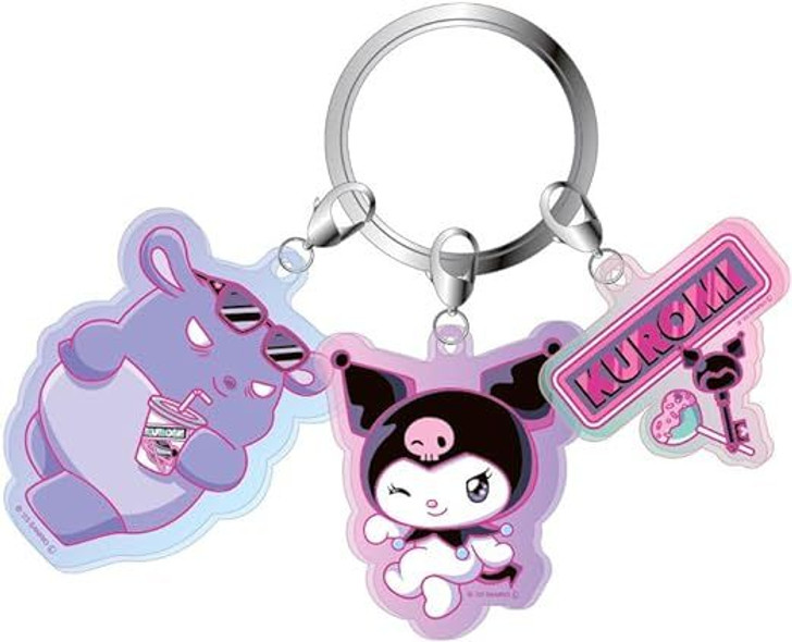 T's Factory Sanrio Charm Keychain Kuromi & Baku