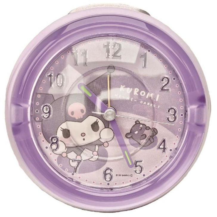 T's Factory Sanrio Alarm Clock with LED Light Hey Hey Hug Me! Kuromi