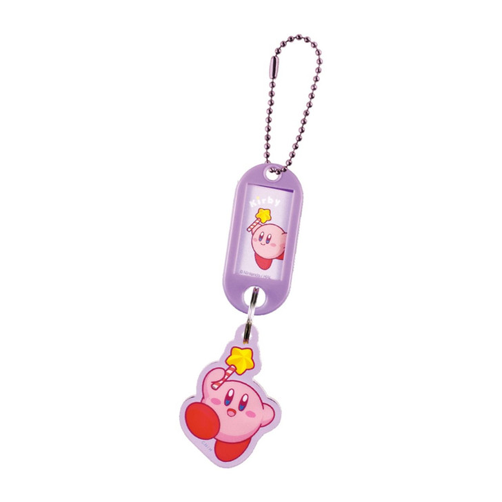 T's Factory Kirby Name Tag Keychain Purple