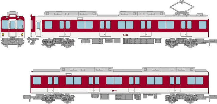 Tomytec My Town Railway Collection MT04 Kintetsu Railway (Kintetsu Railway Series 2430) 2 Cars Set (N scale)