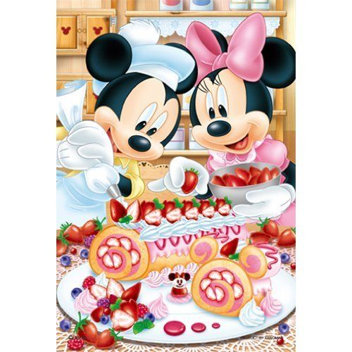 Yanoman Jigsaw Puzzle 98-579 Disney Mickey&Minnie Roll Cake (204 Small Pieces) (4979817985793)