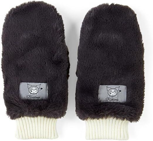 Sanrio 2-Way Faux Fur Mittens - Kuromi