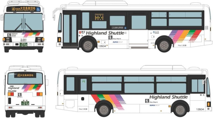 Tomytec Bus Collection JH052 Alpico Transportation (Isuzu Ergamio) (Nagano) (HO scale)