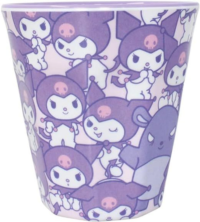 T's Factory Sanrio Melamine Cup - Sanrio Kuromi (Gyugyu Pattern)