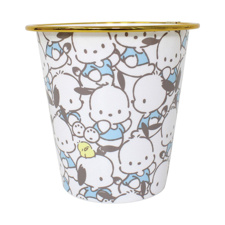 T's Factory Mini Trash Can/Desk Organizer - Sanrio Pochacco (Gyugyu Pattern)