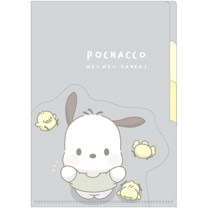 T's Factory A4 Clear File Folder with Pocket - Sanrio Pochacco