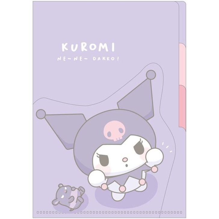 T's Factory A4 Clear File Folder with Pocket - Sanrio Kuromi