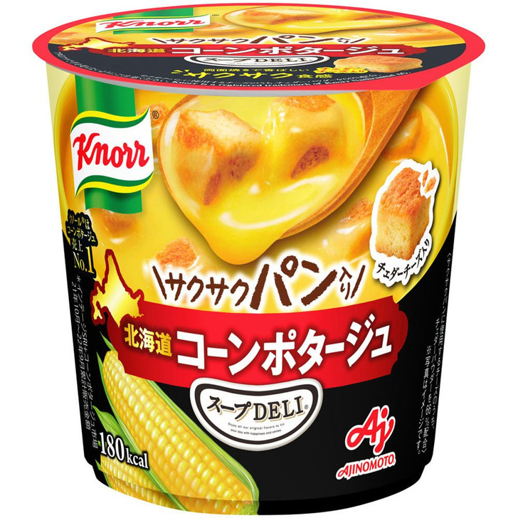 Ajinomoto Knorr Soup DELI with Crispy Bread, Hokkaido Corn Potage 38g
