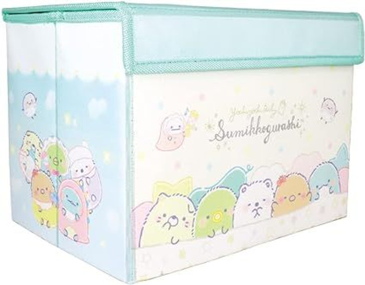 T's Factory Folding Storage Box with Lid - Sumikko Gurashi Baby (Blue)