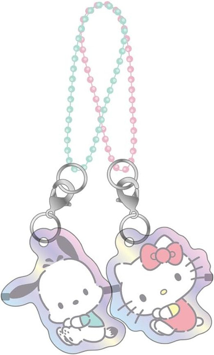T's Factory Sanrio Aurora Pair Acrylic Keychain Pochacco / Hello Kitty