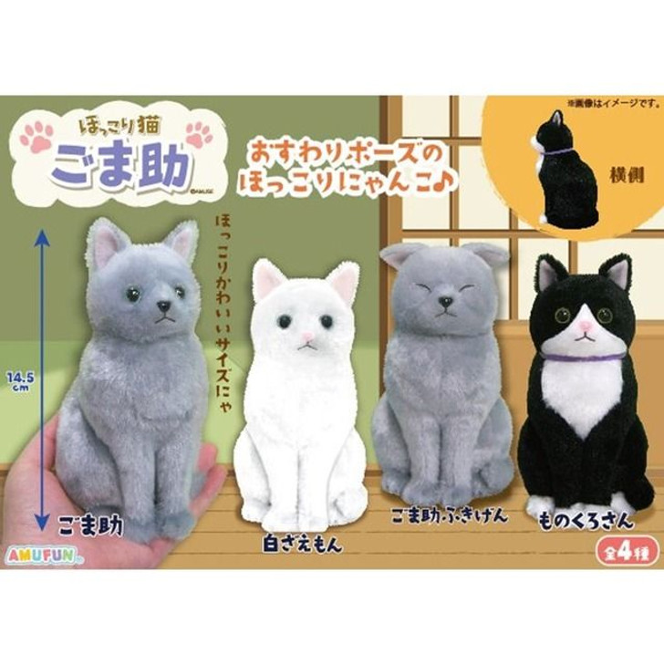 Amuse Warm Cat Gomasuke Plush Doll Gomasuke (Closed Eyes)