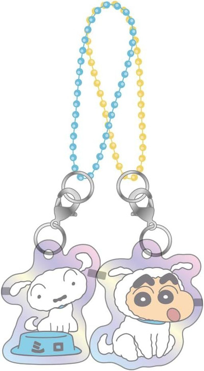 T's Factory Crayon Shin-chan Aurora Pear Acrylic Keychain Shin-chan & Shiro