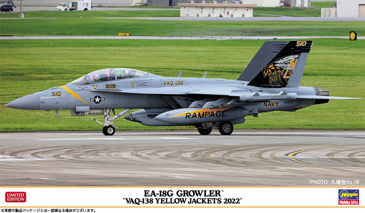 Hasegawa 1/72 EA-18G Growler 'VAQ-138 Yellow Jackets 2022' Plastic Model