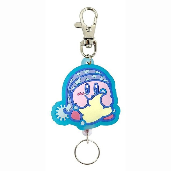 SK JAPAN Kirby Rubber Reel Keychain Sweet Dream Preparing for a Good Night