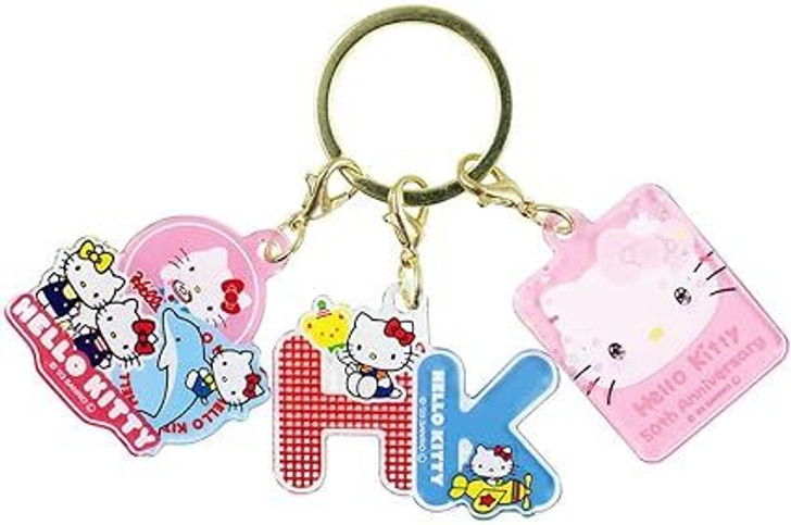 T's Factory Sanrio Acrylic Charm Keychain Travel to the Future with Hello Kitty - Initial