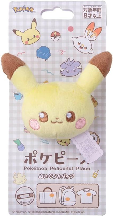Takara Tomy Pokemon PokePeace Plush Badge Pikachu