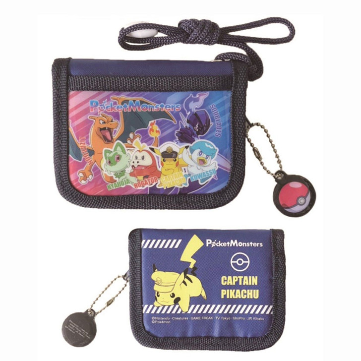 Sun Art Pokemon Center Wallet with Neck Strap Captain Pikachu