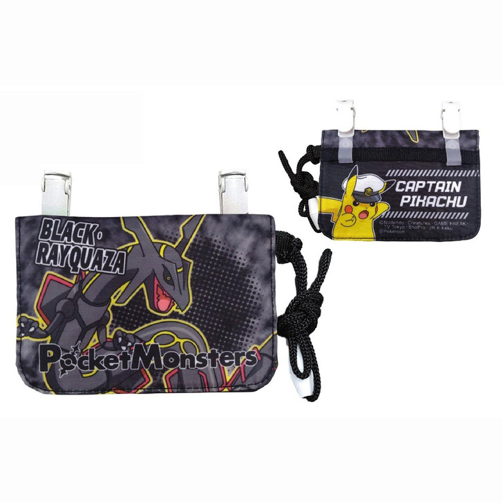 Sun Art Pokemon Center Mini Outing Wallet with Neck Strap Black Rayquaza