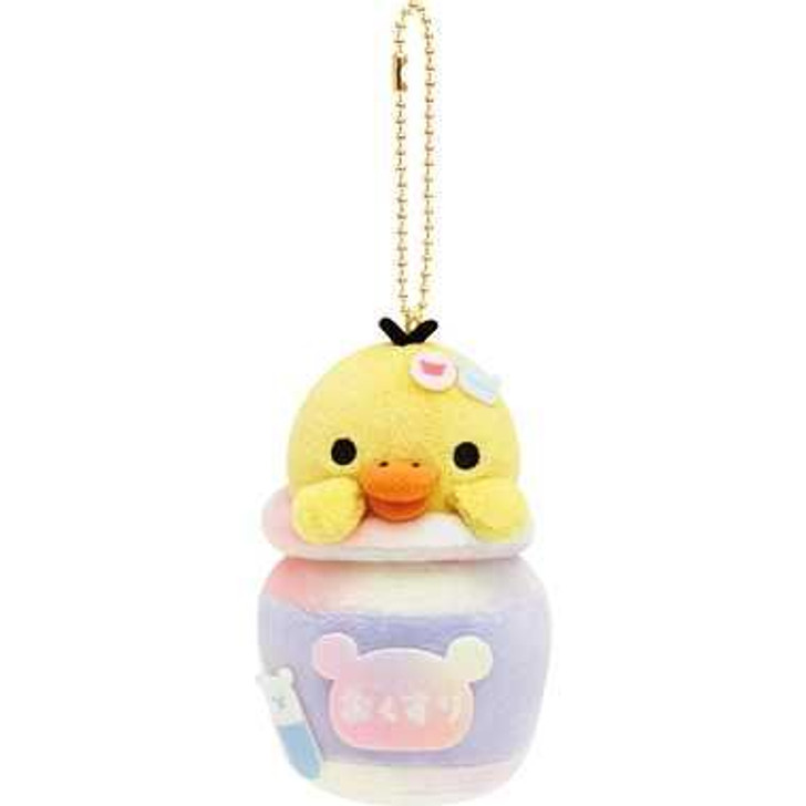 San-x Rilakkuma Keychain Plush - Kiiroitori Medicine Bottle (Rilakkuma Hospital)