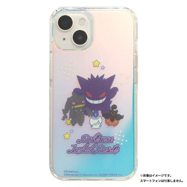 Pokemon Center Original Smartphone Case for iPhone 13/14 HIGHER Hybrid Case - Ghost Type (Pokemon Joyful Party)