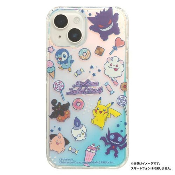 Pokemon Center Original Smartphone Case for iPhone 13/14 HIGHER Hybrid Case -  Everybody All-over! (Pokemon Joyful Party)