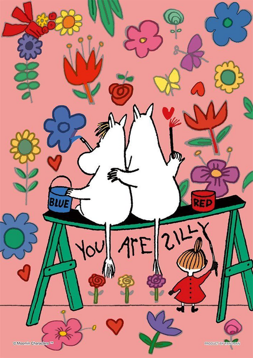 Yanoman Prism Art Jigsaw Puzzle 61-19 Moomin & Snorkmaiden (108 Pieces) (4979817340196)