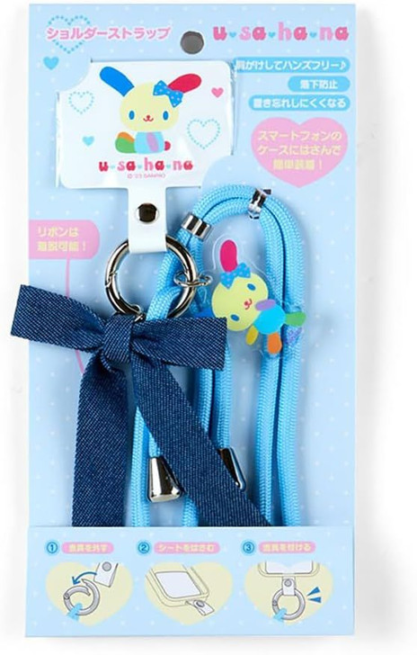 Sanrio Smartphone Shoulder Strap - Usahana (Heisei Character Ribbon)