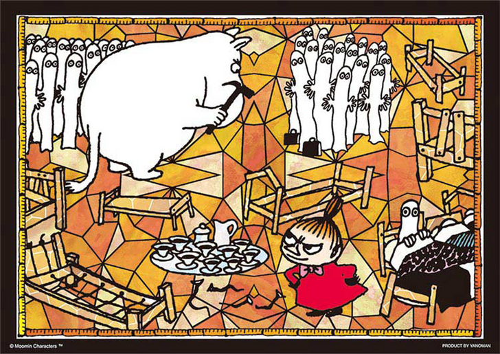 Yanoman Prism Art Jigsaw Puzzle 61-38 Moomin Hattifatteners (108 Pieces) (4979817340387)