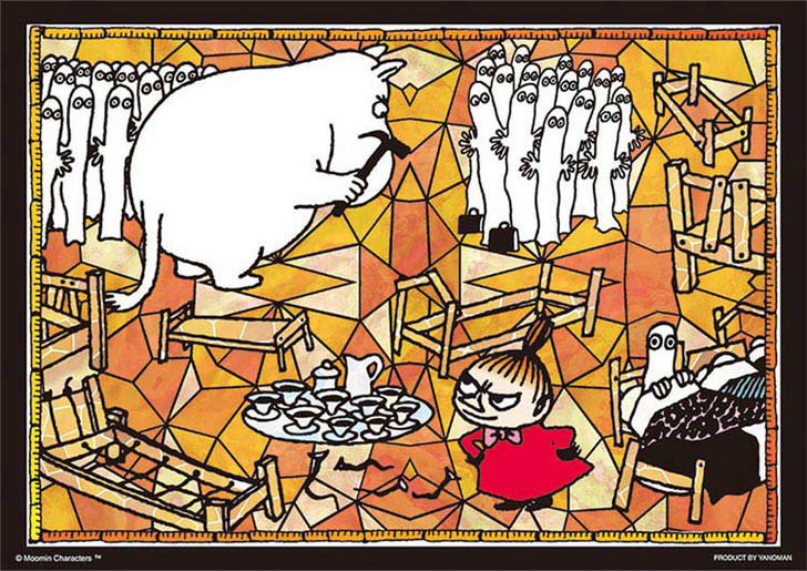 Yanoman Prism Art Jigsaw Puzzle 61-38 Moomin Hattifatteners (108 Pieces)