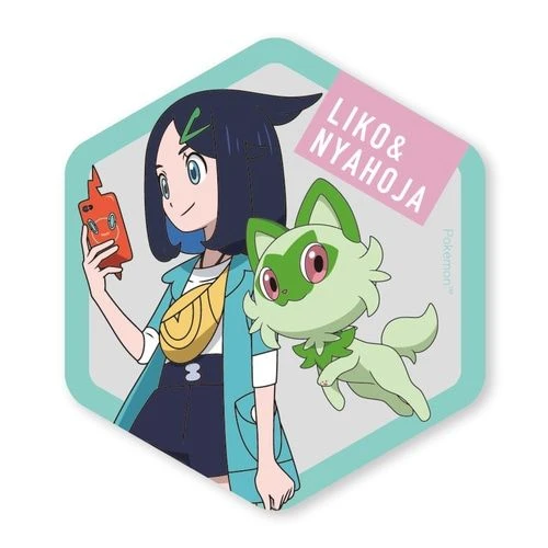 Pokemon Center Original Honeycomb Acrylic Magnet Liko & Sprigatito