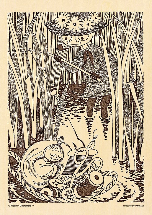 Yanoman Wooden Jigsaw Puzzle 33-18 Moomin Snufkin & Little My (300 Small Pieces) (4979817180181)